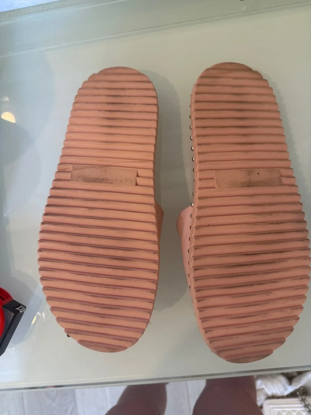 ‼️bundle deal‼️ Zara Pink Studded Slide Sandals - Picture 2 of 4